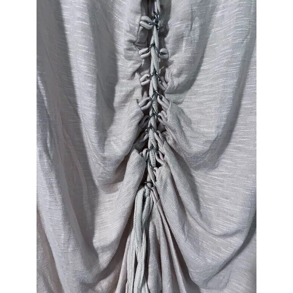 Chico’s Top S (0) Cream 3/4 Sleeve Tie Back Casual Normcore Modern Boho Blouse - Picture 4 of 5